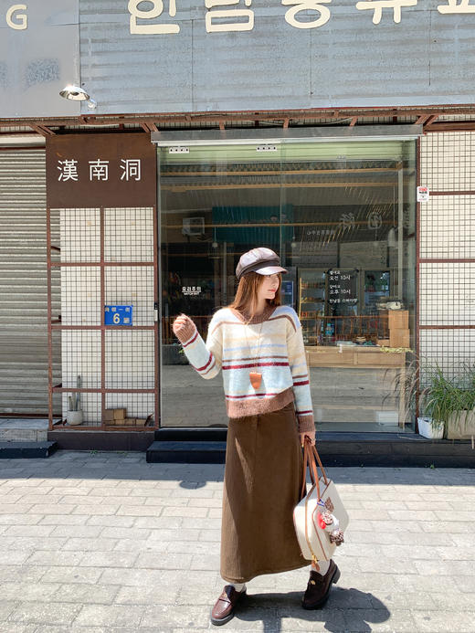 <曾小咸推荐>现货秒杀 ！微信超特价！韩系撞色条纹毛衣 日常159.99 立减70 秒杀89.99！！ 商品图9