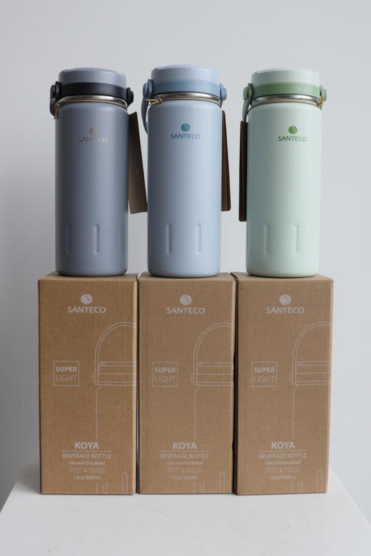 法国S@NTECO 304不锈钢手提直饮保温杯时尚太空壶（380ml） PJ065 商品图3