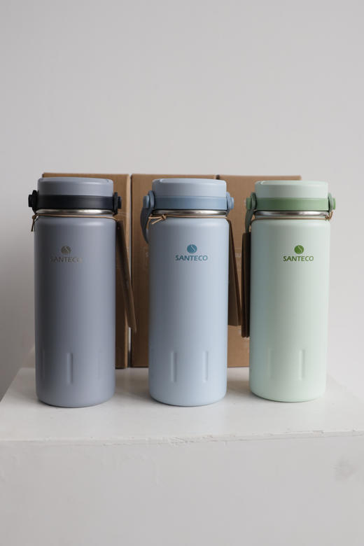 法国S@NTECO 304不锈钢手提直饮保温杯时尚太空壶（380ml） PJ065 商品图4