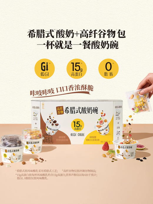 MM 山姆 畅轻 高纤谷物希腊式酸奶碗（135g+18g）8杯 商品图1