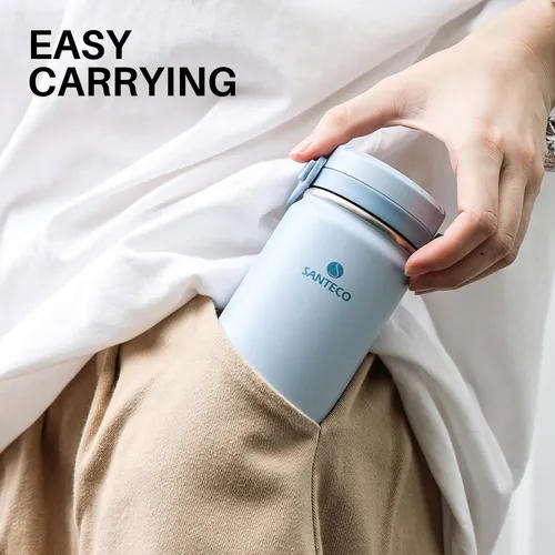 法国S@NTECO 304不锈钢手提直饮保温杯时尚太空壶（380ml） PJ065 商品图0