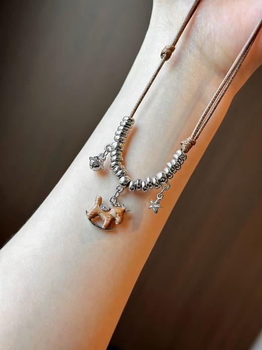 正品Binalu纯手工星球幸运木马可调节双面戴毛衣链 商品图3