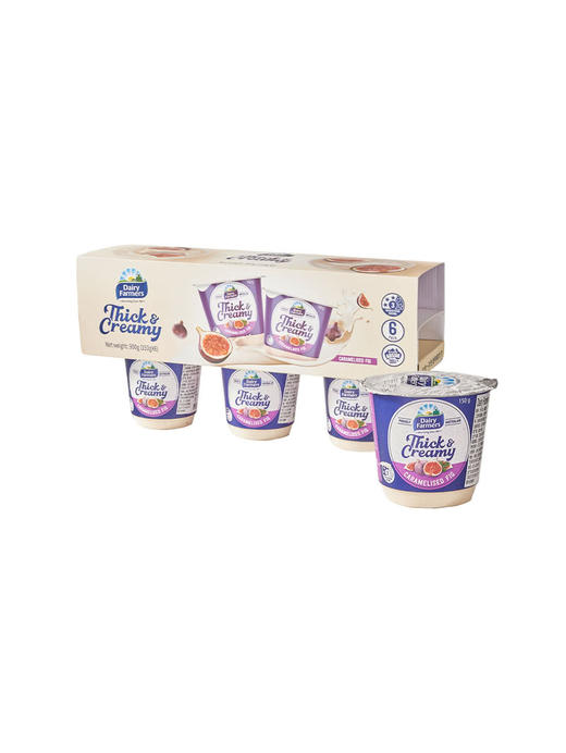 MM 山姆 Dairy Farmers澳洲焦糖无花果酸奶 900g（150g*6） 商品图0