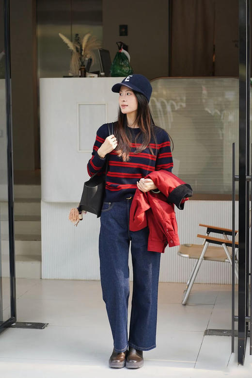 【高品质私服】【IC宽条纹红色毛衣】新年感配色风格把 “高级显白” 焊在基因里G1643-CC【无标出货 介意慎拍】 商品图4