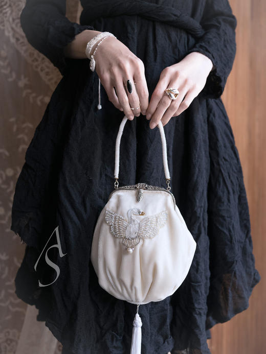 Daniela Gregis 黑色肌理羊毛伞型下摆连衣裙 商品图4