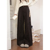 鹿向南「木屋四茶」咖色高腰休闲裤女冬季直筒宽松慵懒感阔腿裤 商品缩略图0
