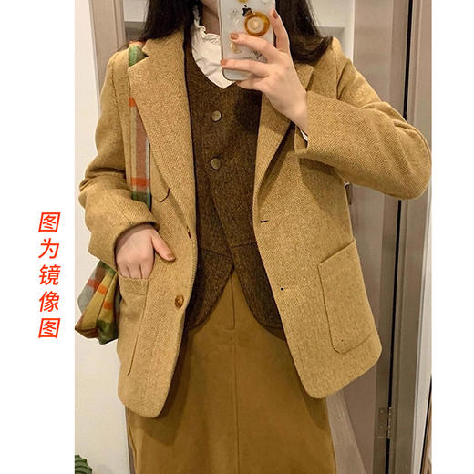 裁缝学苑AQ582西装外套纸样女装新款西服短款上衣服装打板图纸 商品图4