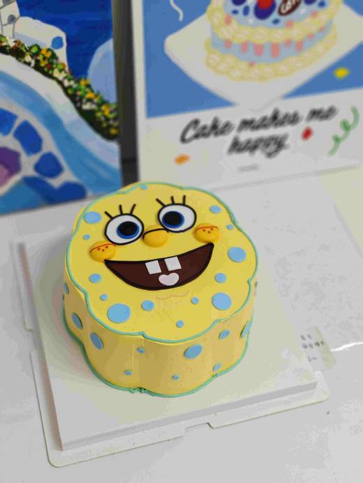 8寸  立体海绵宝宝（异形蛋糕，需提前下单） 商品图0