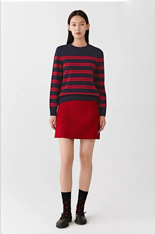 【高品质私服】【IC宽条纹红色毛衣】新年感配色风格把 “高级显白” 焊在基因里G1643-CC【无标出货 介意慎拍】 商品图3