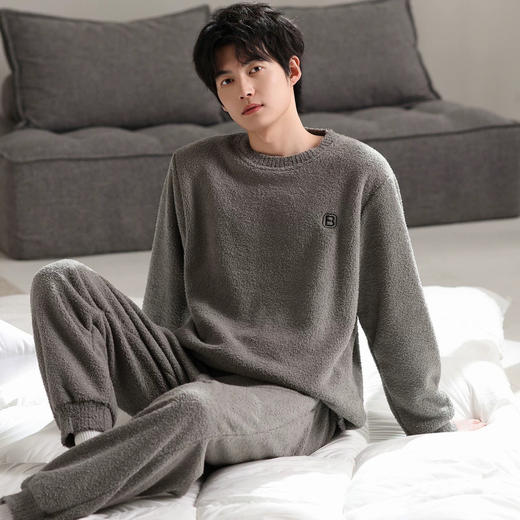 男士加厚半边绒套装 商品图2