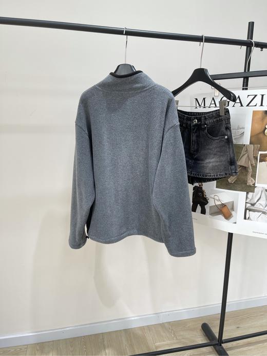 Miumiu 25FW 基础全拉链灰色 立领卫衣外套（BG） 商品图6