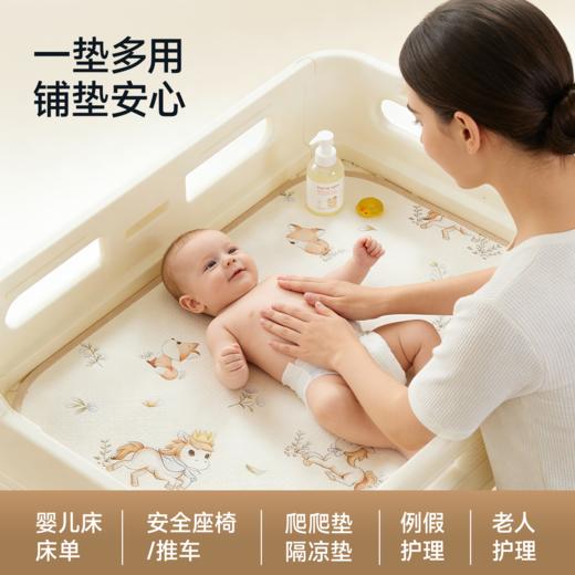 【春日趣玩FUN】曼龙mloong婴儿隔尿垫宝宝大尺寸防水隔尿床单四季通用纯棉透气可水洗产褥垫 商品图5