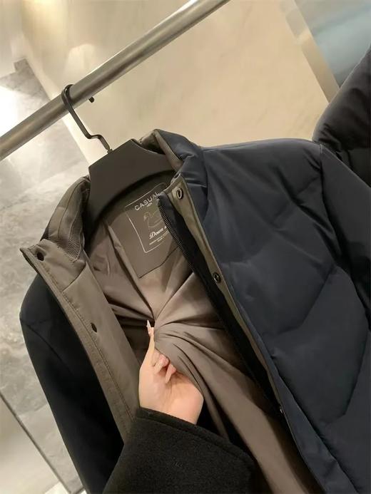 牛奶丝+90绒！蚕丝棉混纺填充内里冬季立领羽绒服男 商品图4