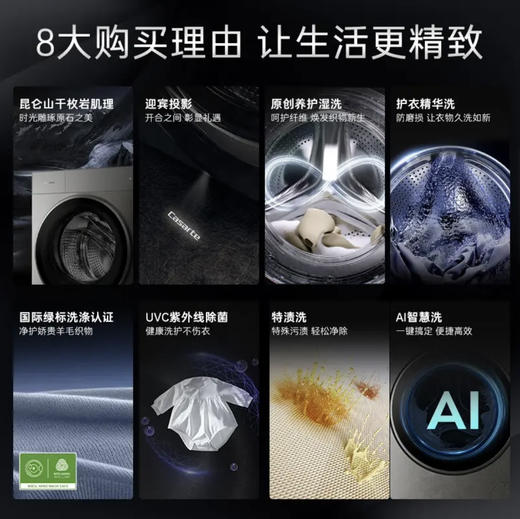 卡萨帝（Casarte）洗衣机 CE B10LWUGHDU1 商品图9