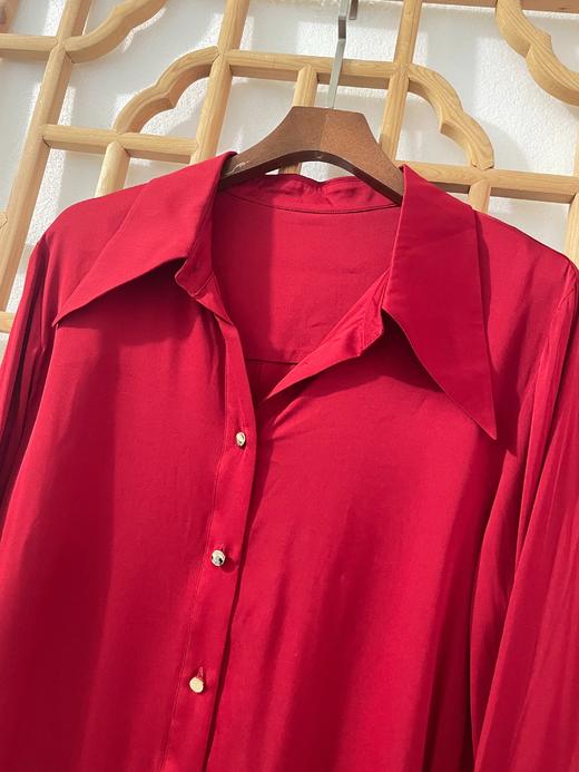 「断码清仓」重磅尖领桑蚕丝衬衫 L码  ZFYY254 商品图1