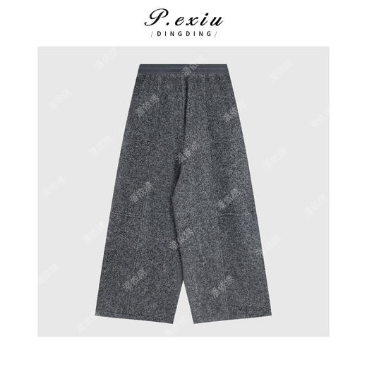 PanYiXiu/潘依绣羊毛立体剪裁肌理感阔腿松紧腰抽绳休闲裤 M9253 商品图1