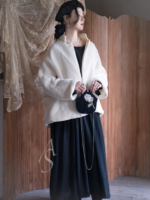 Daniela Gregis 墨蓝色羊绒抽褶连衣裙 商品图9