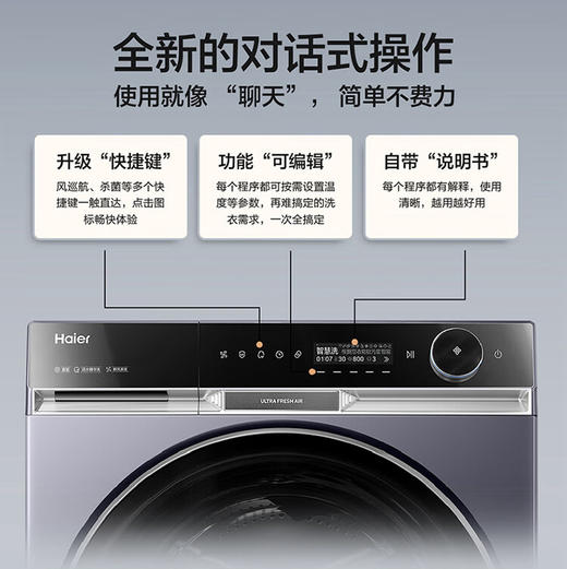 海尔（Haier）洗衣机 XQG100-BD14586TLU1 商品图7