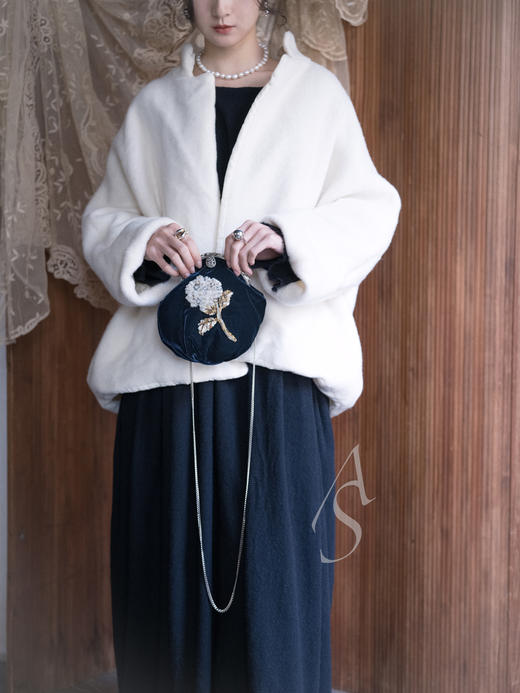 Daniela Gregis 墨蓝色羊绒抽褶连衣裙 商品图10