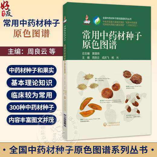 常用中药材种子原色图谱（全国中药材种子原色图谱系列丛书）周良云 咸庆飞 杨光 主编 中药 图谱9787521455472中国医药科技出版社 商品图0
