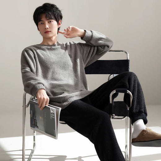 男士加厚半边绒套装 商品图1