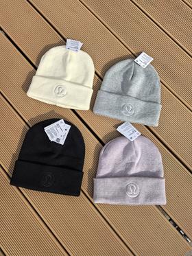 .威海产，四色！lululemon休闲运动滑雪针织帽冷帽 男女同款  圆标冷帽
