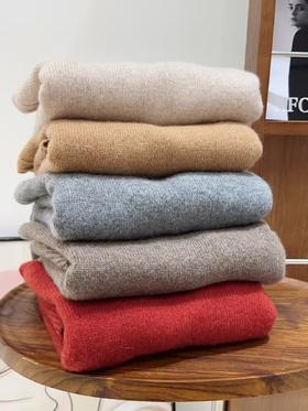 品牌订单高档100%羊绒软黄金半高领无缝一体成衣