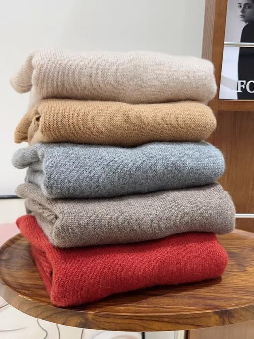 品牌订单高档100%羊绒软黄金半高领无缝一体成衣 商品图0