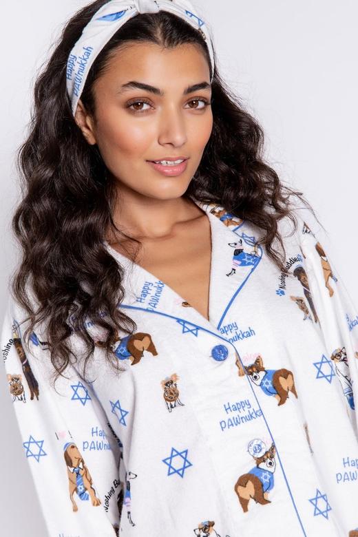 P.J.Sawage秋冬双面磨毛保暖睡衣套装女 轻柔棉质月子服家居服pjs 商品图1