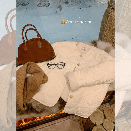 <曾小咸推荐>现货秒杀 ！微信超特价！韩系菱格内里羊羔毛外套 日常269.99 立减130 秒杀139.99！！ 商品图1