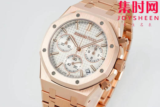 DDF配重版 重量200克+ 爱彼皇家橡树计时26240系列 全玫金钢带款 DDF26240皇家橡树无卡度版本 丹东4401机 拥有计时飞返功能 男士腕表 商品图2