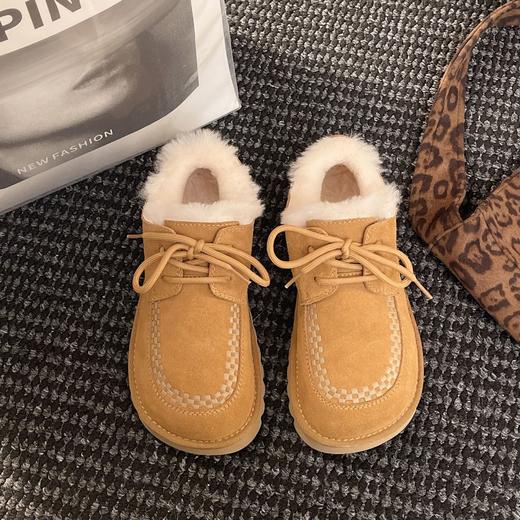 牛皮复古休闲厚底雪地靴加绒加厚保暖棉鞋勃肯鞋毛毛鞋MB88526 商品图3