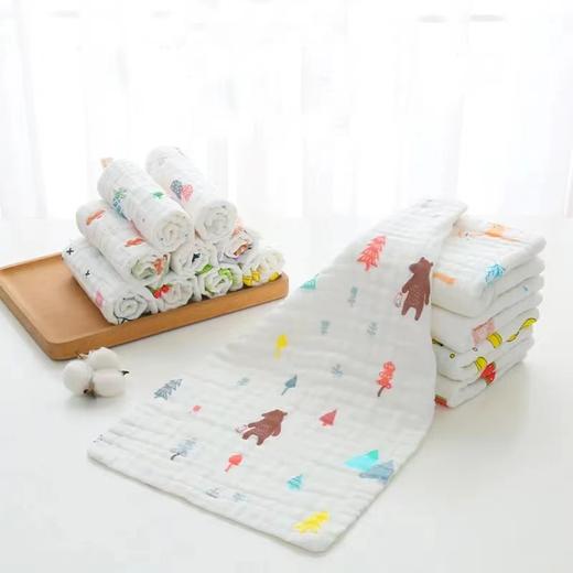 动感光波 6层纱布毛巾 规格 25厘米*25厘米 商品图1