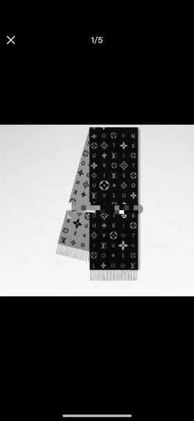 秋冬特惠💰260 LV围巾 花卉和 LV 字母