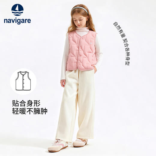 【纳维凯尔】【120-150】【含绵羊毛】意大利小帆船童装儿童夹棉保暖马甲 商品图7