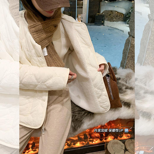 <曾小咸推荐>现货秒杀 ！微信超特价！韩系菱格内里羊羔毛外套 日常269.99 立减130 秒杀139.99！！ 商品图2