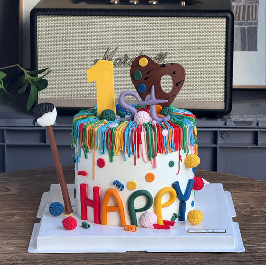 多巴胺周岁蛋糕 字母加高 商品图0