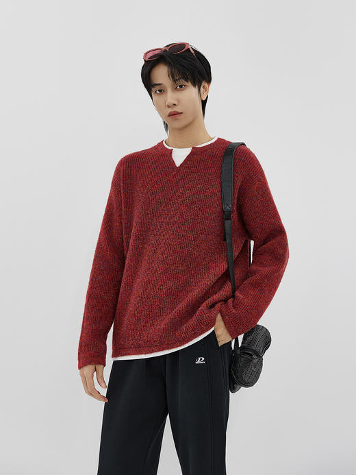 【新品上新】HX 春季假两件圆领毛衫C107610005101 商品图3