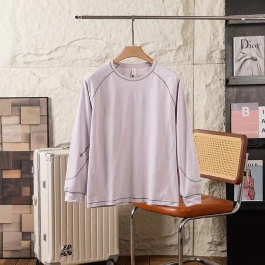 山系机能风潮T男女同款印花LOGO长袖T恤 商品图5