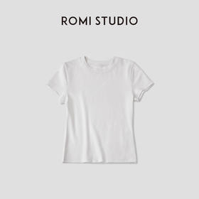 ROMI STUDIO“简约舒适”加绒磨毛贴身小版圆领T恤 RWCASG5690