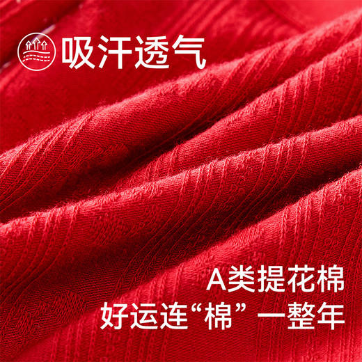 【本命年 A类抗菌提花棉内裤】女童内裤 纯棉a类全棉裆 女孩红色三角裤 儿童女中大童本命年红运 商品图2