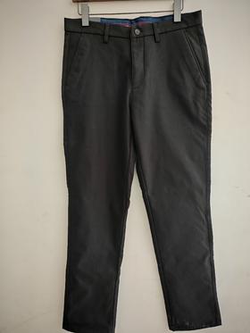 Hazzys哈吉斯男装冬季新款纯色磨毛长裤商务休闲裤