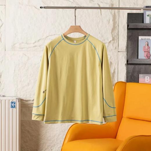 山系机能风潮T男女同款印花LOGO长袖T恤 商品图3