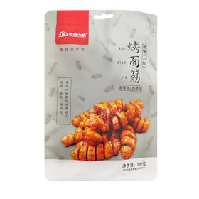 石磨小镇 香辣味+烧烤味 烤面筋 100g/袋