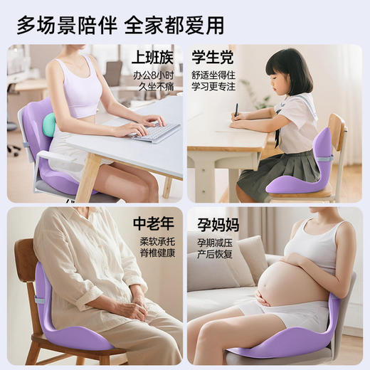 【美臀护腰，久坐不累的秘密】STG汽车专用护腰坐垫靠背一体屁垫椅垫久坐不累减压护腰座靠垫猫太子 商品图4