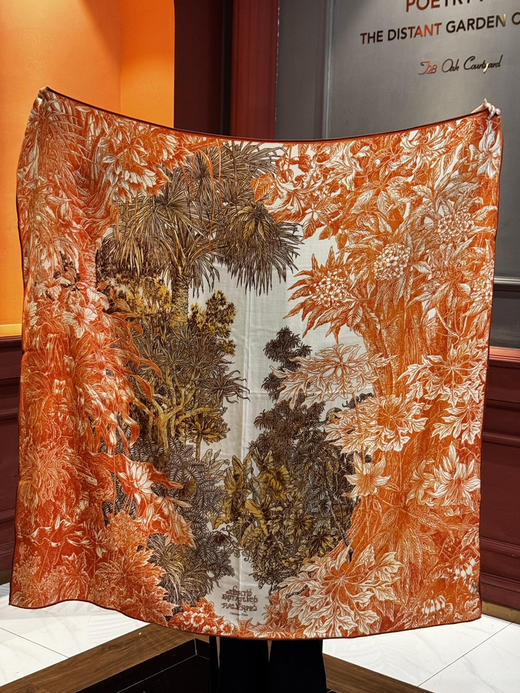 秋冬特惠💰420 爱马仕围巾 秋冬抢先 上新【双面同色丝毛方巾】手工卷边山羊绒和真丝混纺披肩 商品图8