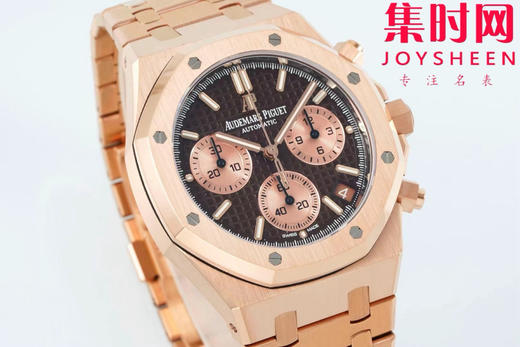 DDF配重版 重量200克+ 爱彼皇家橡树计时26240系列 全玫金钢带款 DDF26240皇家橡树无卡度版本 丹东4401机 拥有计时飞返功能 男士腕表 商品图1