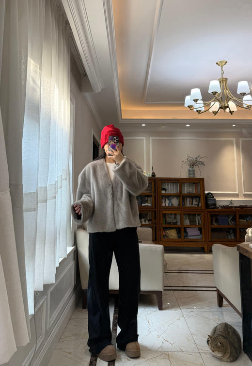 13-3 现货发 极限特惠 大爆款 要等 ed人造皮草 轻盈保暖外套 有三搭扣 我穿L宽松如图 商品图6