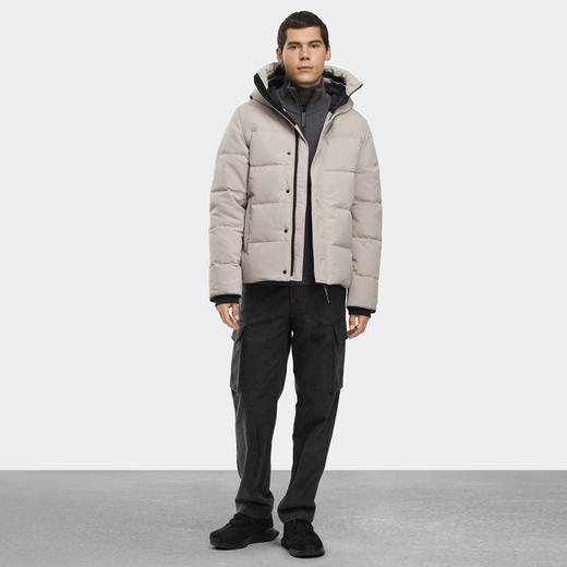 CANADA GOOSE 加拿大鹅 男士经典徽章 MacMillan 派克绗缝连帽羽绒服 卡其色 2080M 9432 商品图6