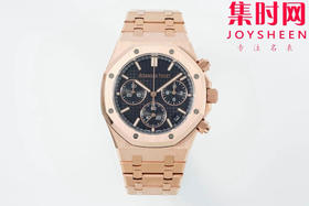 DDF配重版 重量200克+ 爱彼皇家橡树计时26240系列 全玫金钢带款 DDF26240皇家橡树无卡度版本 丹东4401机 拥有计时飞返功能 男士腕表